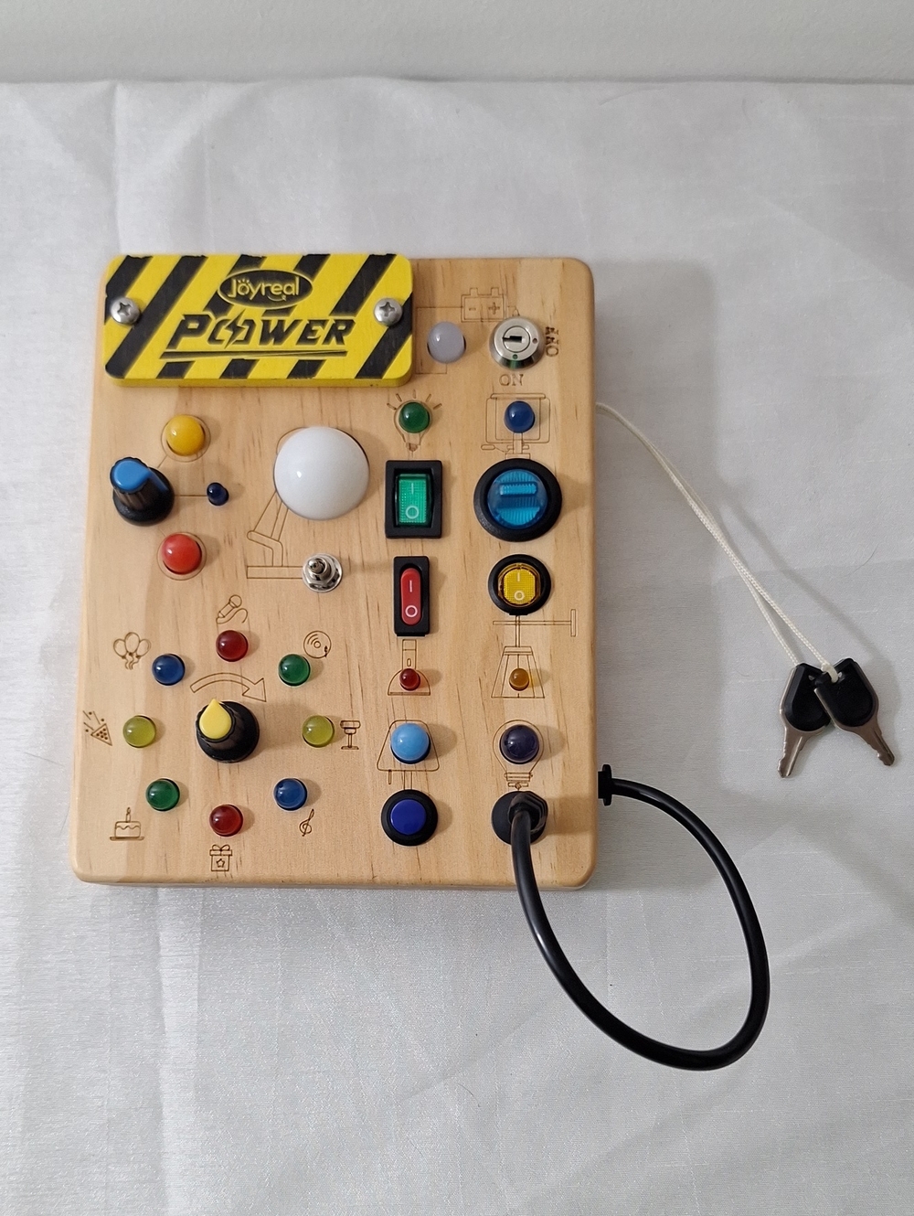 Childrens Fidget Board Clicker Lights